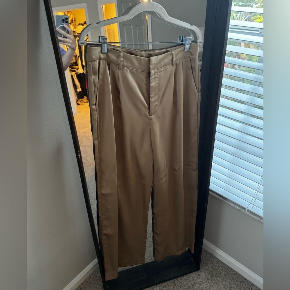 Satin Button Down And Trouser Set - image 4